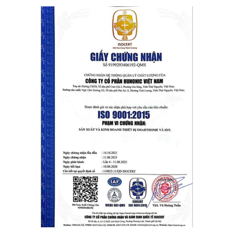 Chứng nhận ISO 9001:2015