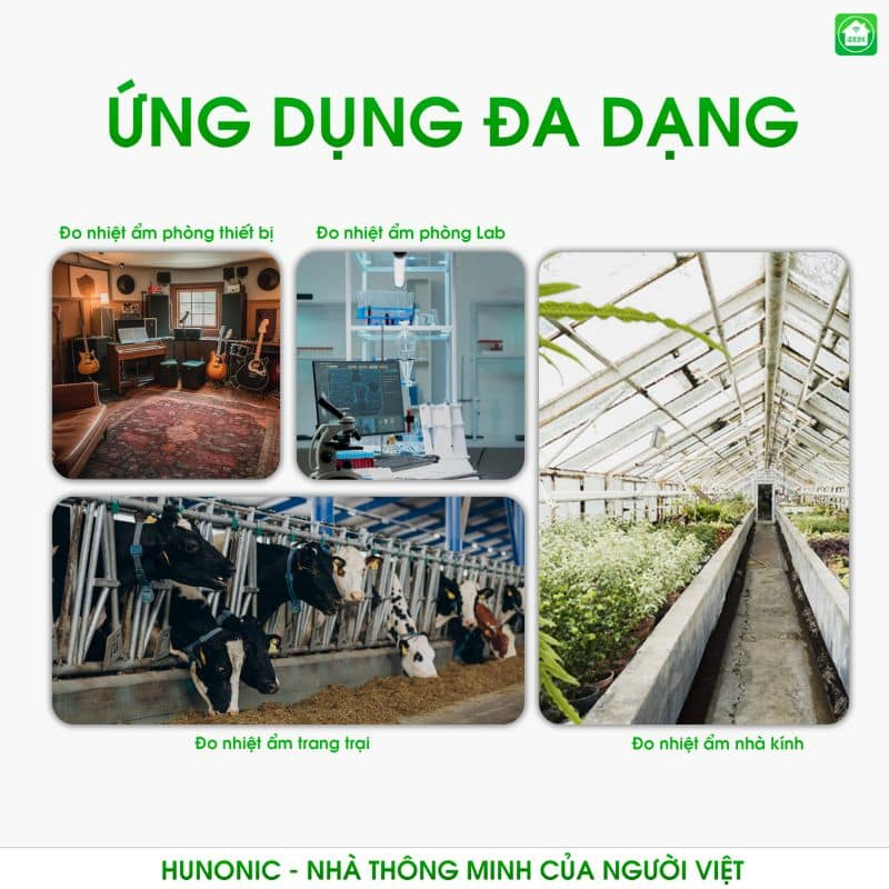 Cảm Biến Nhiệt Ẩm Bluetooth Hunonic - Kiểm Soát Môi Trường Qua Điện Thoại 7 cảm biến nhệt ẩm Hunonic
