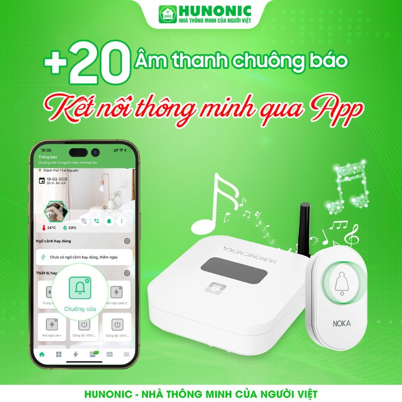 Chuông Cửa Thông Minh HUNONIC NOKA - An ninh tối ưu - Bảo mật tuyệt đối 10 chuong cua thong minh noka