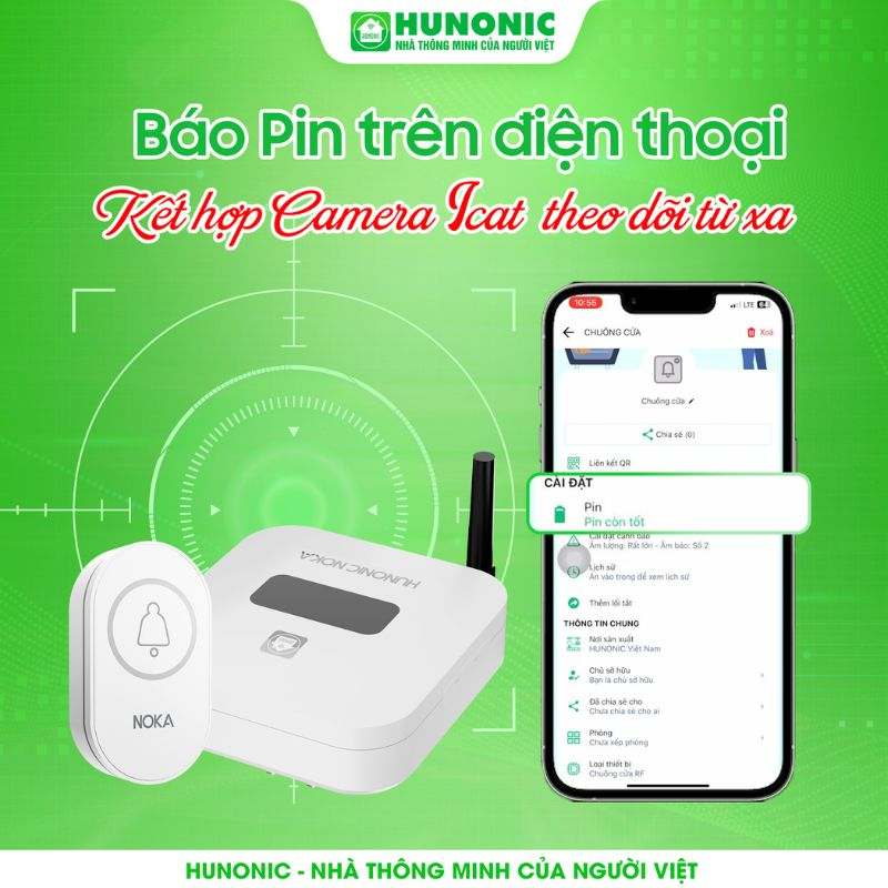 Chuông Cửa Thông Minh HUNONIC NOKA - An ninh tối ưu - Bảo mật tuyệt đối 11 chuong cua thong minh noka2