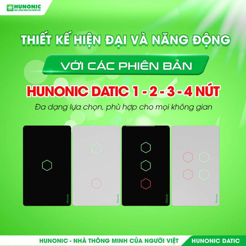 Công Tắc Cảm Ứng 3 Nút Wifi Hunonic Datic Màu Đen 8 công tắc cảm ứng hunonic datic