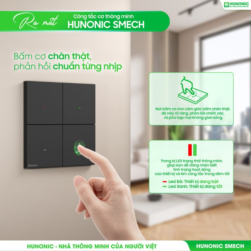 Công Tắc Cơ Thông Minh Hunonic Smech 29 công tắc hunonic smech