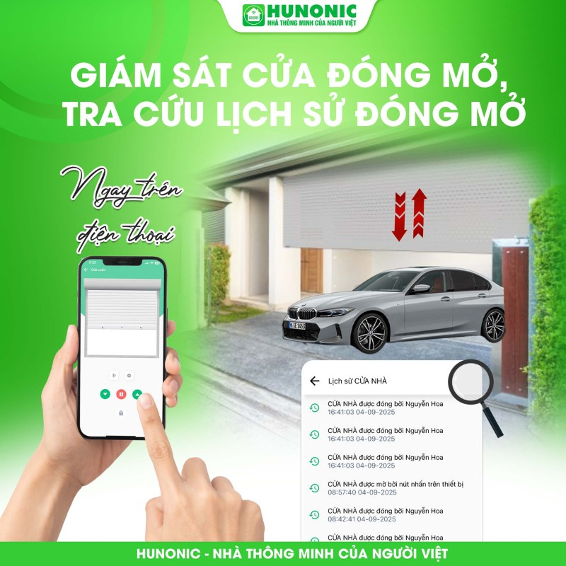 Công Tắc Cửa Cuốn BLE MESH HUNONIC DOOR M 16 cong tac cua cuon hunonic door m1