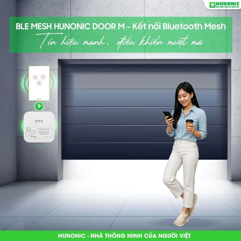 Công Tắc Cửa Cuốn BLE MESH HUNONIC DOOR M 15 cong tac cua cuon hunonic door m5