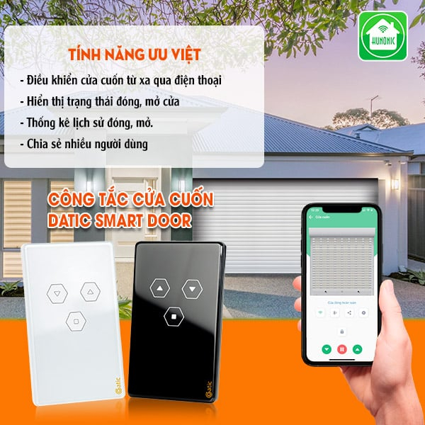 Công Tắc Cửa Cuốn Wifi Datic Smart Door (Màu đen) - Ảnh 3 Công Tắc Cửa Cuốn Wifi Datic Smart Door (Màu đen) - Ảnh 3
