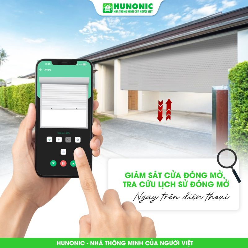 Công Tắc Cửa Cuốn Wifi Hunonic Door S - Phiên Bản Mới 2026 11 cua cuon hunonic S3