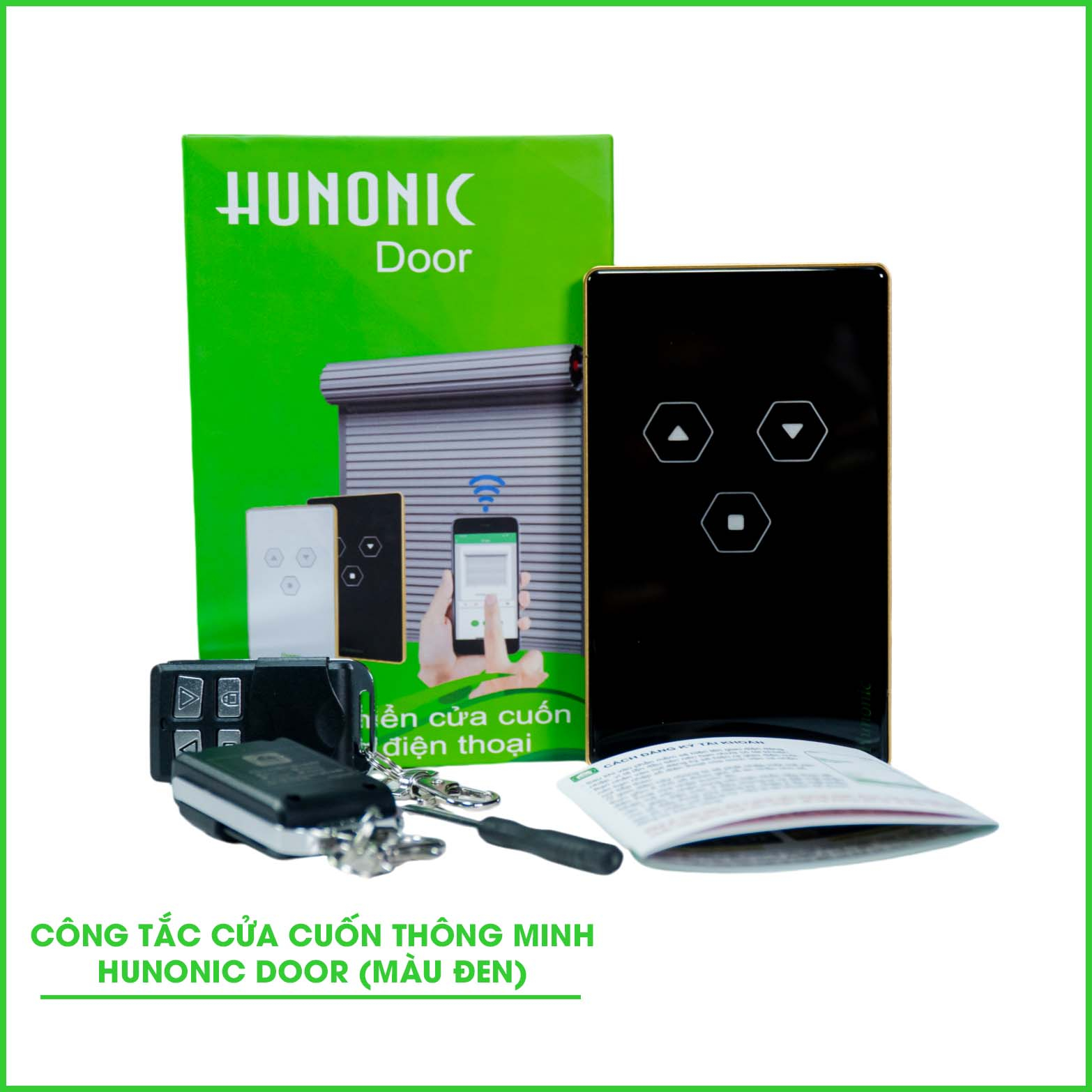 Công Tắc Cửa Cuốn Wifi Thông Minh HUNONIC DOOR ( màu đen) Công Tắc Cửa Cuốn Wifi Thông Minh HUNONIC DOOR ( màu đen)