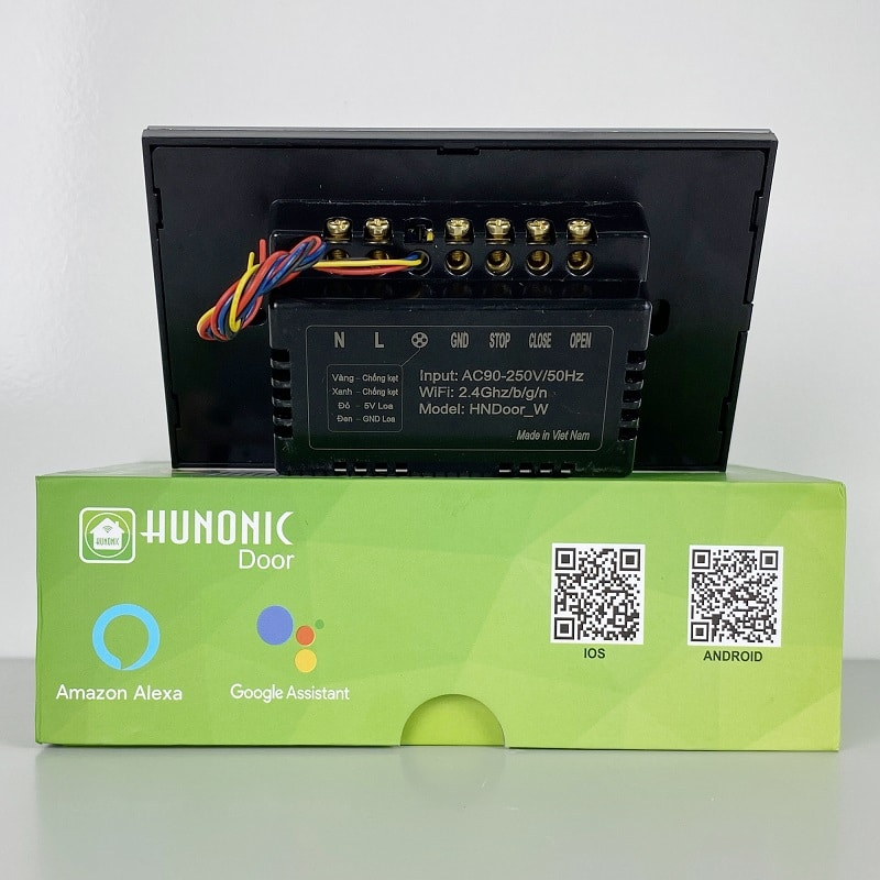 Công Tắc Cửa Cuốn Wifi Thông Minh HUNONIC DOOR ( màu đen) - Ảnh 4 Công Tắc Cửa Cuốn Wifi Thông Minh HUNONIC DOOR ( màu đen) - Ảnh 4