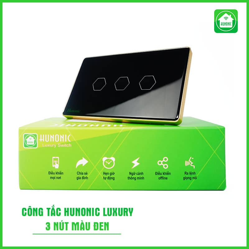 Công Tắc Hunonic Luxury Hình Chữ Nhật Viền Vàng - Ảnh 7 Công Tắc Hunonic Luxury Hình Chữ Nhật Viền Vàng - Ảnh 7