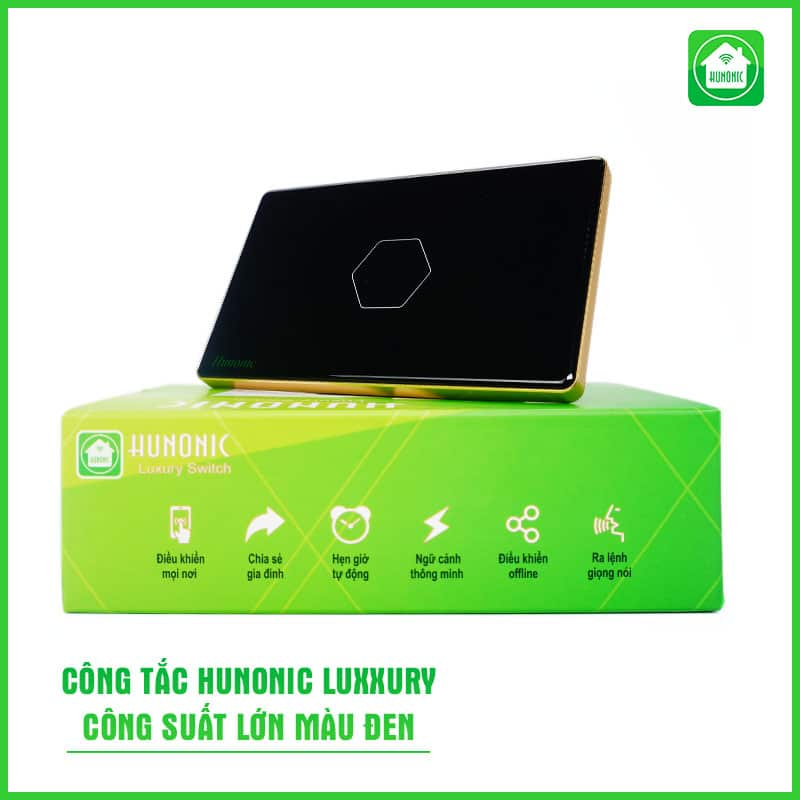 Công Tắc Hunonic Luxury Hình Chữ Nhật Viền Vàng - Ảnh 4 Công Tắc Hunonic Luxury Hình Chữ Nhật Viền Vàng - Ảnh 4