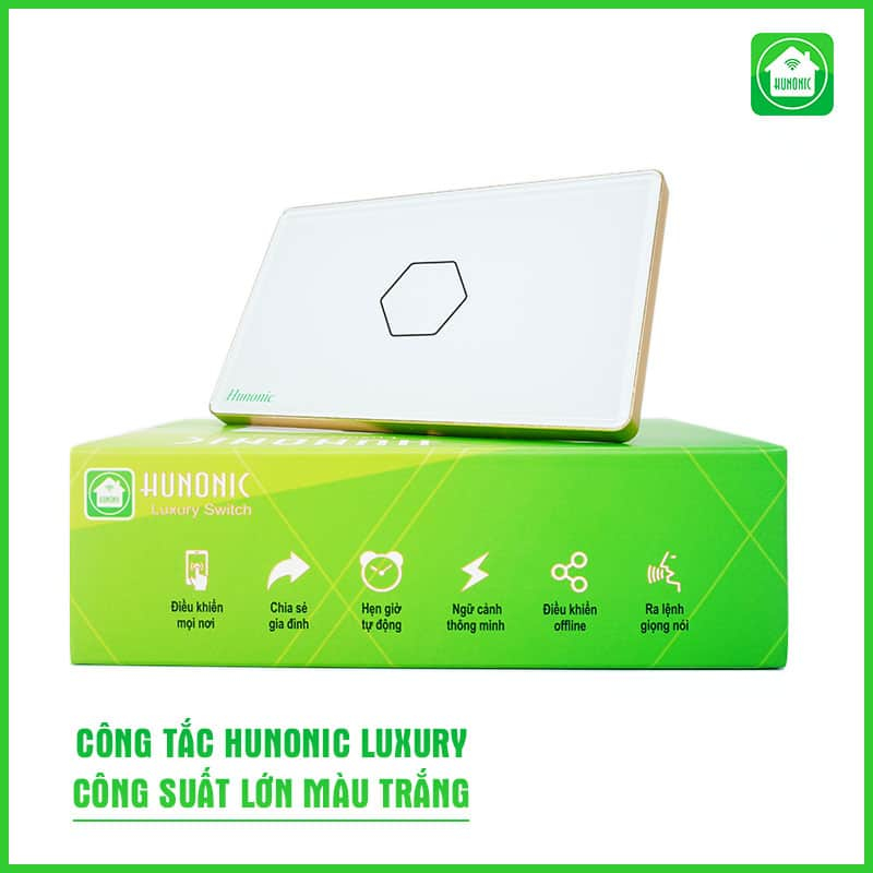Công Tắc Hunonic Luxury Hình Chữ Nhật Viền Vàng - Ảnh 5 Công Tắc Hunonic Luxury Hình Chữ Nhật Viền Vàng - Ảnh 5