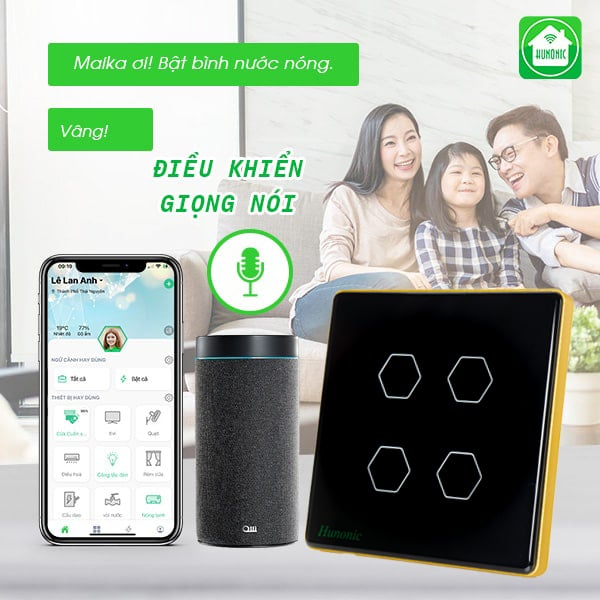 Công Tắc Hunonic Premium Hình Vuông 11 cong tac hunonic premium hinh vuong 10
