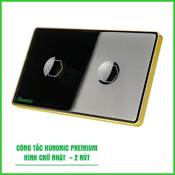 Công Tắc Hunonic Premium Hình Chữ Nhật Viền Vàng - Ảnh 6 Công Tắc Hunonic Premium Hình Chữ Nhật Viền Vàng - Ảnh 6