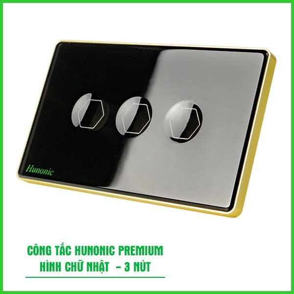 Công Tắc Hunonic Premium Hình Chữ Nhật Viền Vàng - Ảnh 5 Công Tắc Hunonic Premium Hình Chữ Nhật Viền Vàng - Ảnh 5
