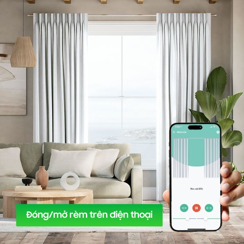 Động cơ rèm wifi thông minh Hunonic Ecosystem điều khiển từ xa 12 dong co rem2