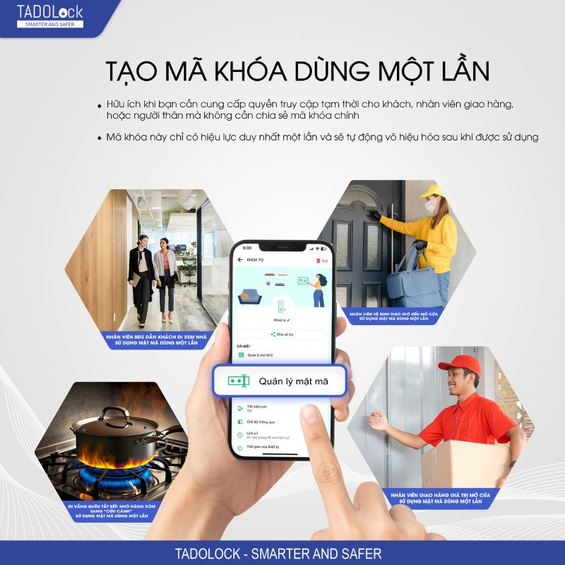 KHÓA THÔNG MINH TADOLock Cửa nhôm (Bạc tinh tế) 25 tinh nang smartlock2