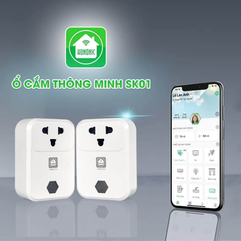 Ổ cắm thông minh Hunonic SK01 - Ảnh 3 Ổ cắm thông minh Hunonic SK01 - Ảnh 3