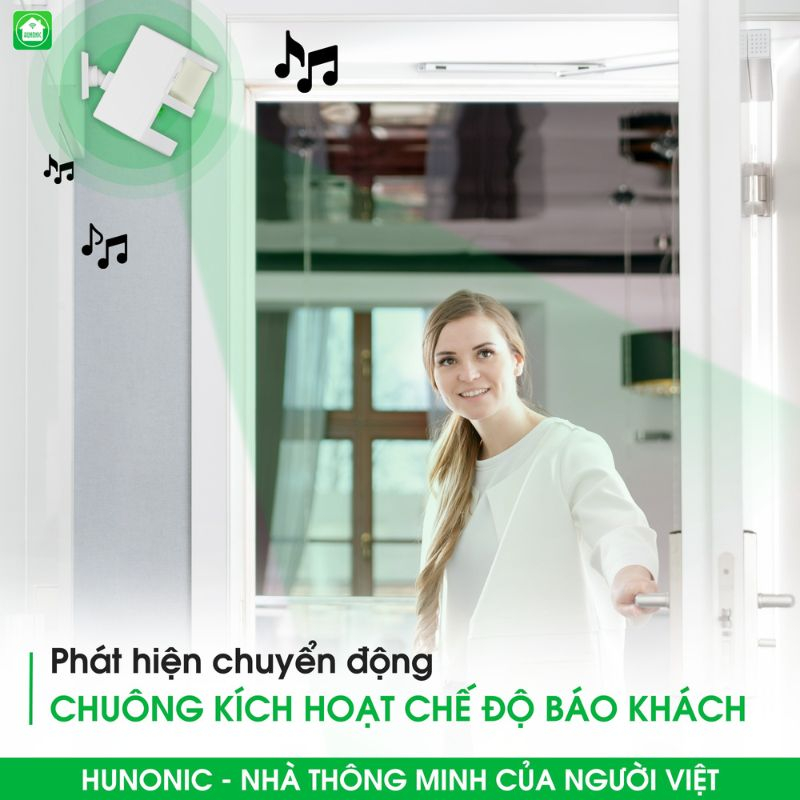 Thiết Bị Chống Trộm Và Báo Khách Wifi Hunonic CT01 12 tinh nang ct012